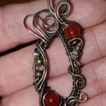 carnelian, red, carnelian necklace, charm, pendant, amulet, crystal, crystal jewely, stone, stone jewelry, wire, copper wire, wire wrapped, necklace, spiritual, healing, semi precious, art, handcrafted, unique gift, magical pendant