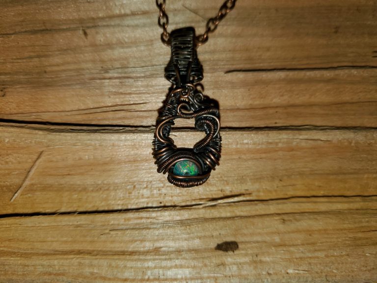 opal, opal eye, opal necklace, charm, pendant, amulet, crystal, crystal jewely, stone, stone jewelry, wire, copper wire, wire wrapped, necklace, spiritual, healing, semi precious, art, handcrafted, unique gift, magical pendant
