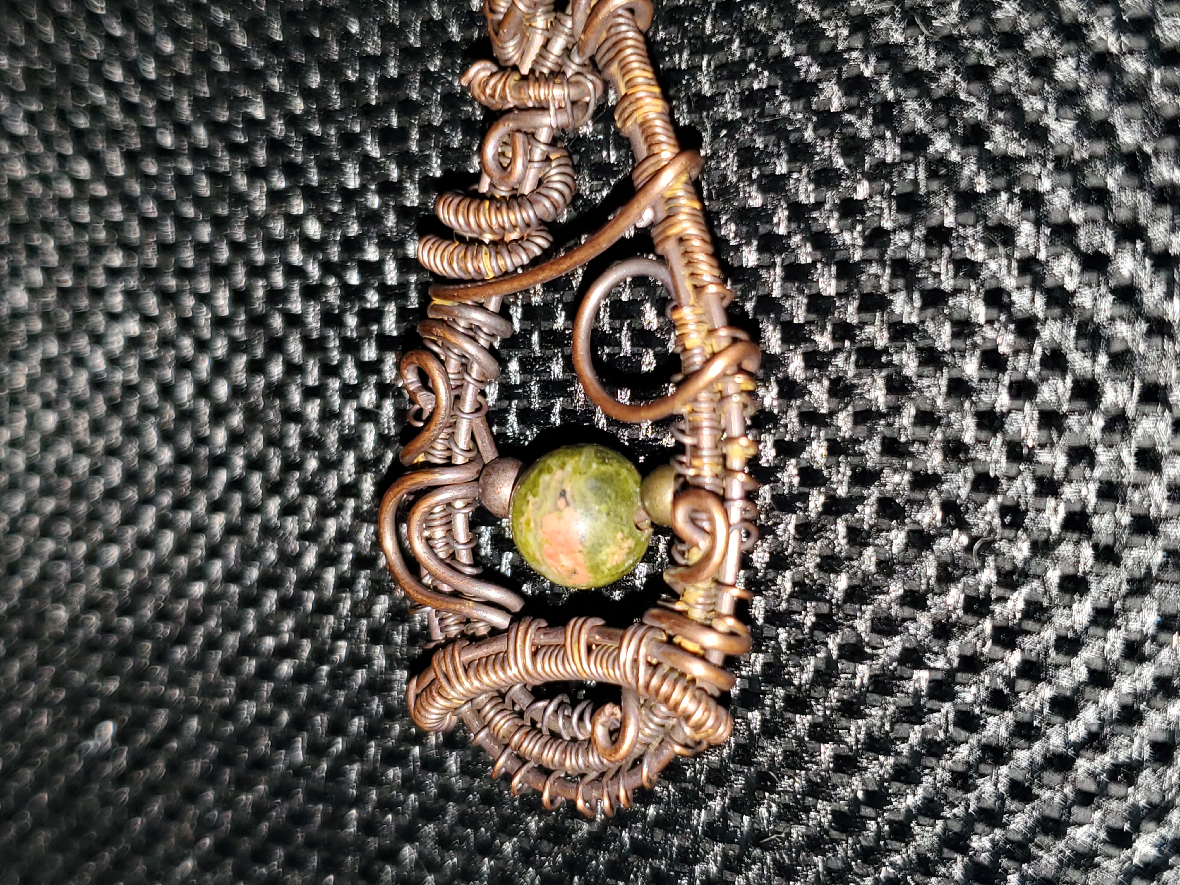 Eukanite, eukanite jewelry, eukanite necklace, charm, pendant, amulet, crystal, crystal jewely, stone, stone jewelry, wire, copper wire, wire wrapped, necklace, spiritual, healing, semi precious, art, handcrafted, unique gift, magical pendant